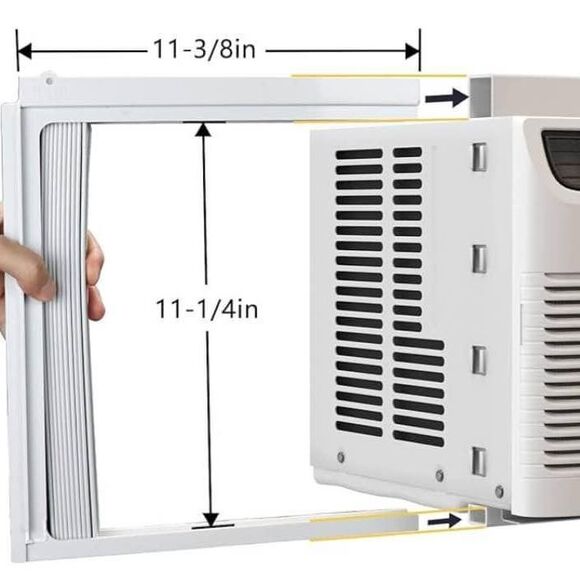 Window AC Side Panel with Frame - Picture 2 of 2